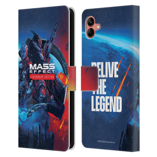 EA Bioware Mass Effect Legendary Graphics Key Art Leather Book Wallet Case Cover For Samsung Galaxy A04 (2022)