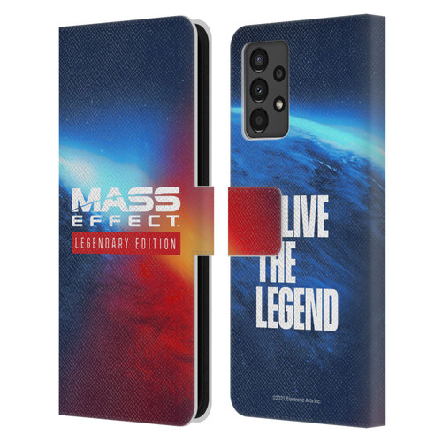 EA Bioware Mass Effect Legendary Graphics Logo Key Art Leather Book Wallet Case Cover For Samsung Galaxy A13 (2022)