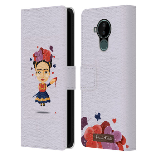 Frida Kahlo Doll Solo Leather Book Wallet Case Cover For Nokia C30