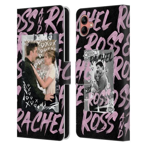 Friends TV Show Doodle Art Ross And Rachel Leather Book Wallet Case Cover For Samsung Galaxy A04 (2022)