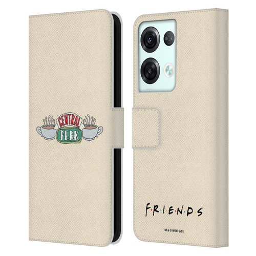 Friends TV Show Iconic Central Perk Leather Book Wallet Case Cover For OPPO Reno8 Pro