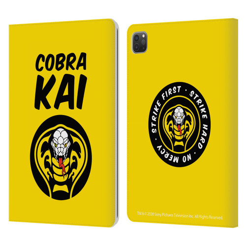 Cobra Kai Composed Art Logo 2 Leather Book Wallet Case Cover For Apple iPad Pro 11 2020 / 2021 / 2022