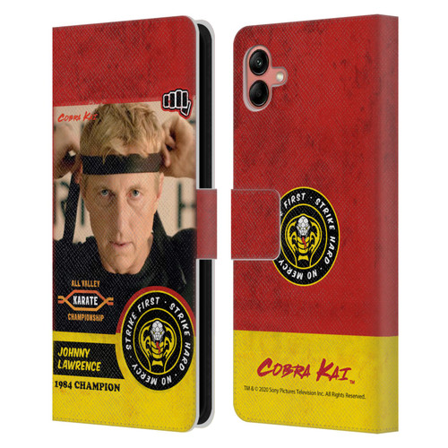 Cobra Kai Graphics 2 Johnny Lawrence Karate Leather Book Wallet Case Cover For Samsung Galaxy A04 (2022)