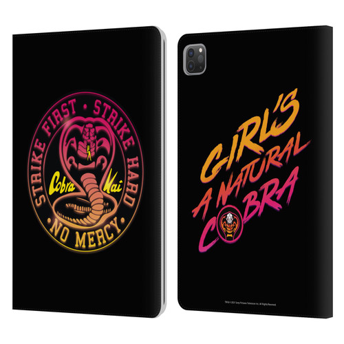 Cobra Kai Key Art Strike Hard Logo Leather Book Wallet Case Cover For Apple iPad Pro 11 2020 / 2021 / 2022