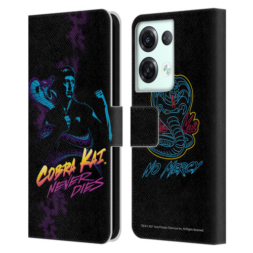 Cobra Kai Key Art Johnny Lawrence Never Dies Leather Book Wallet Case Cover For OPPO Reno8 Pro