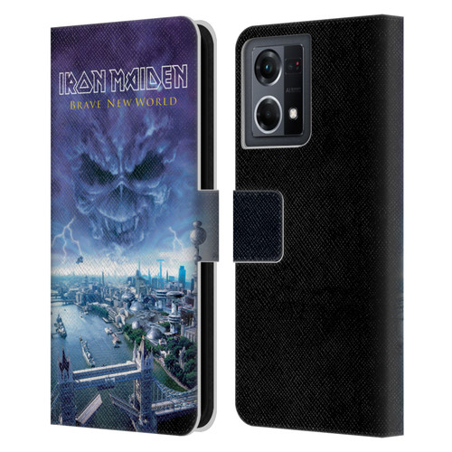 Iron Maiden Album Covers Brave New World Leather Book Wallet Case Cover For OPPO Reno8 4G