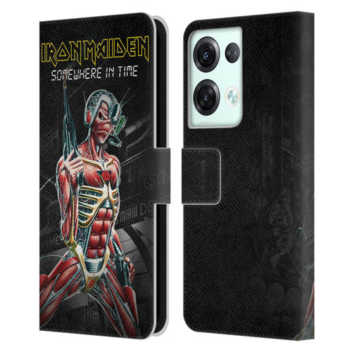 Iron Maiden Album Covers Somewhere Leather Book Wallet Case Cover For OPPO Reno8 Pro