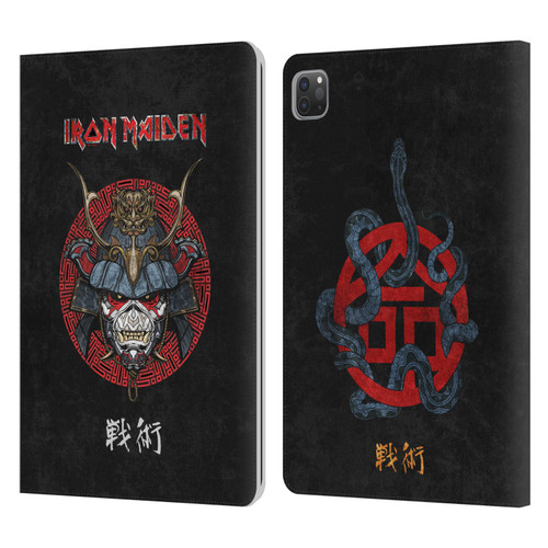 Iron Maiden Senjutsu Samurai Eddie Life Snake Leather Book Wallet Case Cover For Apple iPad Pro 11 2020 / 2021 / 2022
