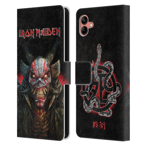 Iron Maiden Senjutsu Back Cover Death Snake Leather Book Wallet Case Cover For Samsung Galaxy A04 (2022)