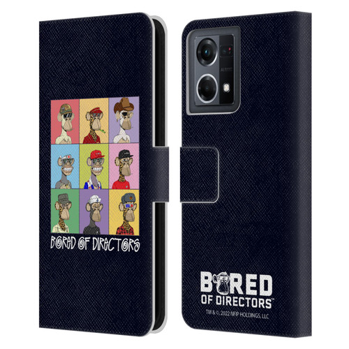 Bored of Directors Graphics Group Leather Book Wallet Case Cover For OPPO Reno8 4G