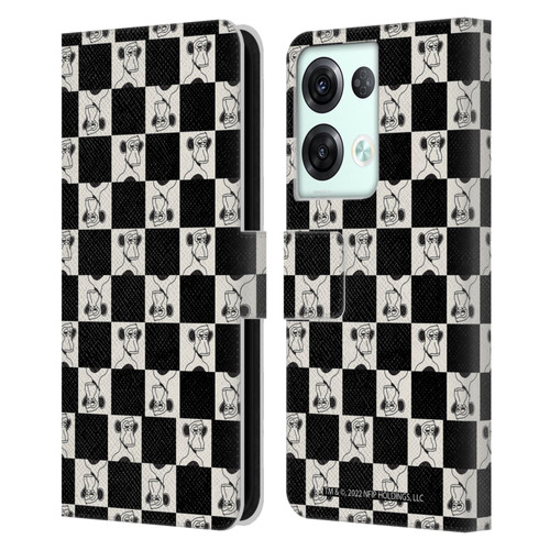 Bored of Directors Graphics Black And White Leather Book Wallet Case Cover For OPPO Reno8 Pro
