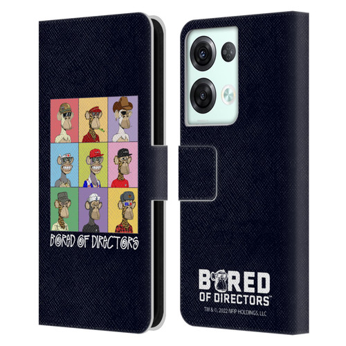 Bored of Directors Graphics Group Leather Book Wallet Case Cover For OPPO Reno8 Pro