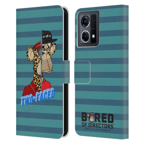 Bored of Directors Key Art Two-Faced Leather Book Wallet Case Cover For OPPO Reno8 4G