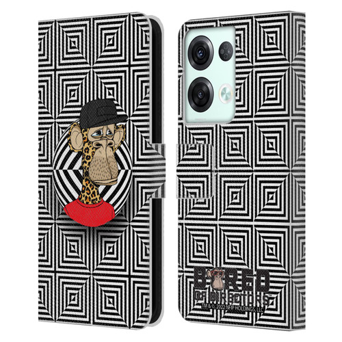 Bored of Directors Key Art APE #3179 Pattern Leather Book Wallet Case Cover For OPPO Reno8 Pro