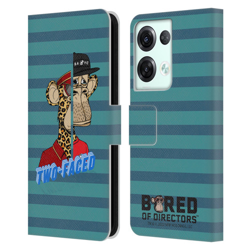 Bored of Directors Key Art Two-Faced Leather Book Wallet Case Cover For OPPO Reno8 Pro