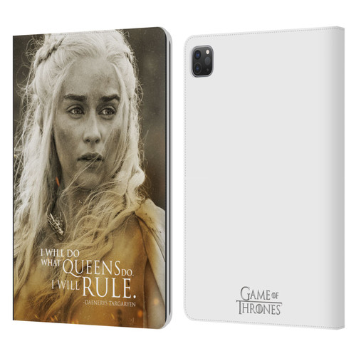 HBO Game of Thrones Character Portraits Daenerys Targaryen Leather Book Wallet Case Cover For Apple iPad Pro 11 2020 / 2021 / 2022