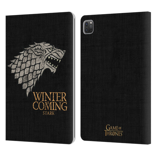 HBO Game of Thrones House Mottos Stark Leather Book Wallet Case Cover For Apple iPad Pro 11 2020 / 2021 / 2022