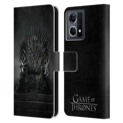 HBO Game of Thrones Key Art Iron Throne Leather Book Wallet Case Cover For OPPO Reno8 4G