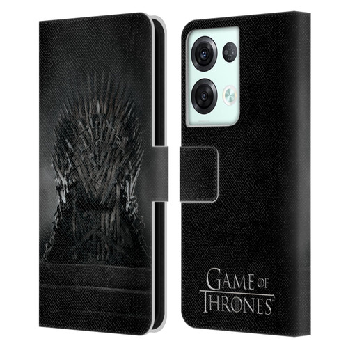 HBO Game of Thrones Key Art Iron Throne Leather Book Wallet Case Cover For OPPO Reno8 Pro