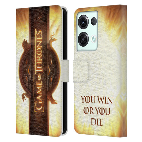 HBO Game of Thrones Key Art Opening Sequence Leather Book Wallet Case Cover For OPPO Reno8 Pro