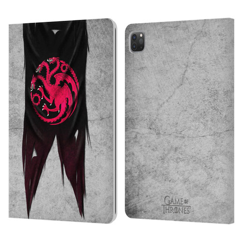 HBO Game of Thrones Sigil Flags Targaryen Leather Book Wallet Case Cover For Apple iPad Pro 11 2020 / 2021 / 2022