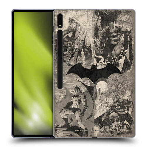 Batman DC Comics Hush Logo Collage Distressed Soft Gel Case for Samsung Galaxy Tab S8 Ultra