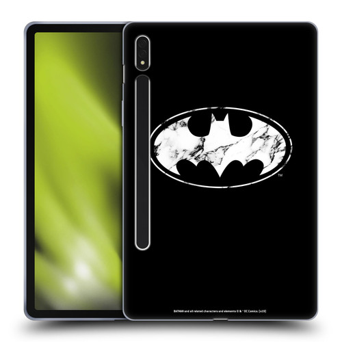 Batman DC Comics Logos Marble Soft Gel Case for Samsung Galaxy Tab S8