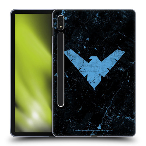 Batman DC Comics Nightwing Logo Grunge Soft Gel Case for Samsung Galaxy Tab S8