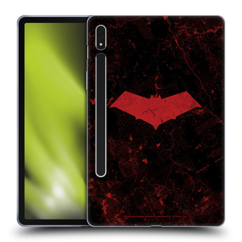Batman DC Comics Red Hood Logo Grunge Soft Gel Case for Samsung Galaxy Tab S8