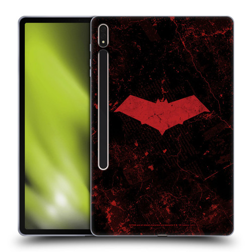 Batman DC Comics Red Hood Logo Grunge Soft Gel Case for Samsung Galaxy Tab S8 Plus