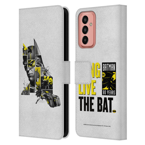 Batman DC Comics 80th Anniversary Collage Leather Book Wallet Case Cover For Samsung Galaxy M13 (2022)