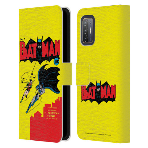 Batman DC Comics Famous Comic Book Covers Number 1 Leather Book Wallet Case Cover For HTC Desire 21 Pro 5G