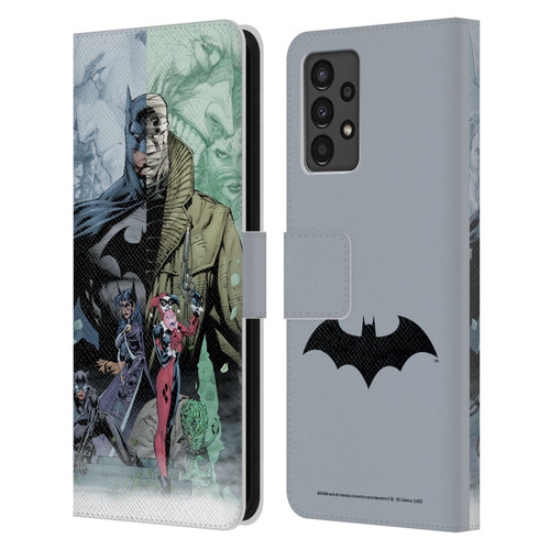 Batman DC Comics Famous Comic Book Covers Hush Leather Book Wallet Case Cover For Samsung Galaxy A13 (2022)