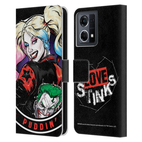 Batman DC Comics Harley Quinn Graphics Puddin Leather Book Wallet Case Cover For OPPO Reno8 4G