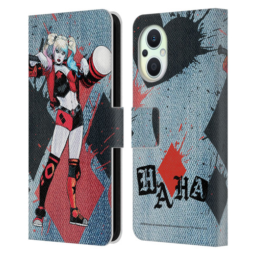 Batman DC Comics Harley Quinn Graphics Mallet Leather Book Wallet Case Cover For OPPO Reno8 Lite