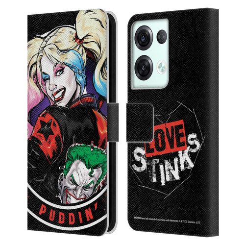 Batman DC Comics Harley Quinn Graphics Puddin Leather Book Wallet Case Cover For OPPO Reno8 Pro