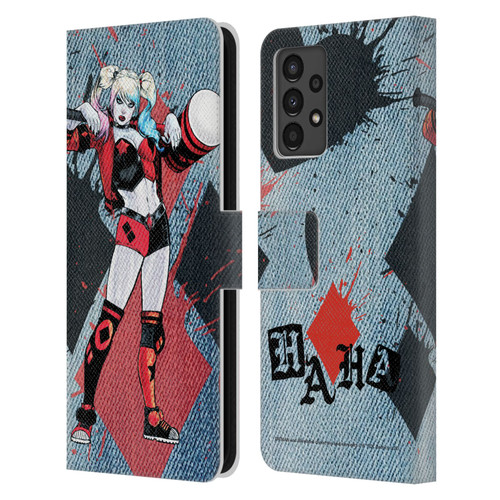 Batman DC Comics Harley Quinn Graphics Mallet Leather Book Wallet Case Cover For Samsung Galaxy A13 (2022)