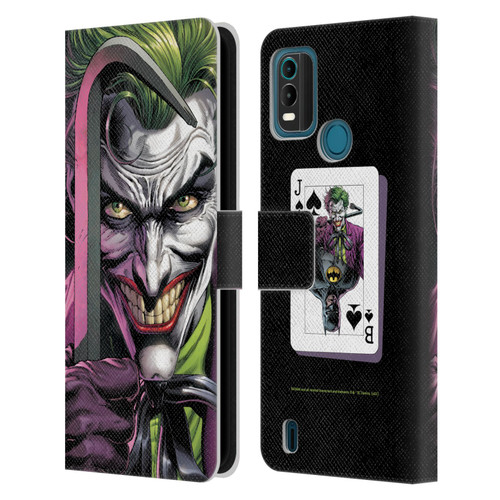 Batman DC Comics Three Jokers The Clown Leather Book Wallet Case Cover For Nokia G11 Plus