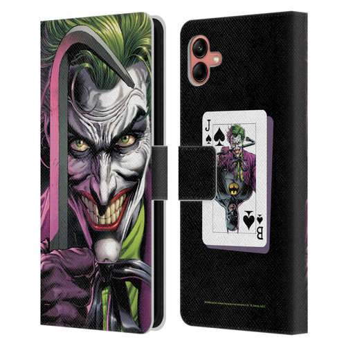 Batman DC Comics Three Jokers The Clown Leather Book Wallet Case Cover For Samsung Galaxy A04 (2022)