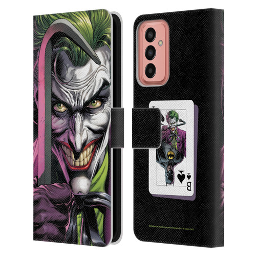 Batman DC Comics Three Jokers The Clown Leather Book Wallet Case Cover For Samsung Galaxy M13 (2022)