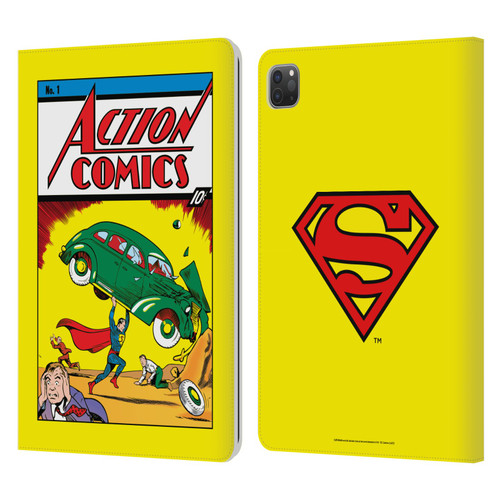 Superman DC Comics Famous Comic Book Covers Action Comics 1 Leather Book Wallet Case Cover For Apple iPad Pro 11 2020 / 2021 / 2022