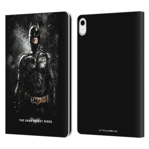 The Dark Knight Rises Key Art Batman Rain Poster Leather Book Wallet Case Cover For Apple iPad 10.9 2022/2025