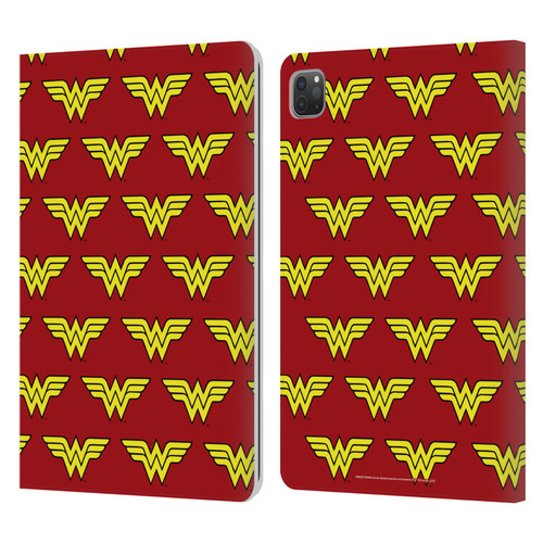 Wonder Woman DC Comics Logos Pattern Leather Book Wallet Case Cover For Apple iPad Pro 11 2020 / 2021 / 2022