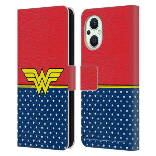 Wonder Woman DC Comics Logos Costume Leather Book Wallet Case Cover For OPPO Reno8 Lite