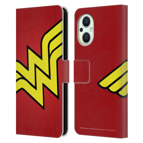 Wonder Woman DC Comics Logos Oversized Leather Book Wallet Case Cover For OPPO Reno8 Lite