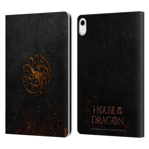 House Of The Dragon: Television Series Graphics Targaryen Emblem Leather Book Wallet Case Cover For Apple iPad 10.9 (2022)