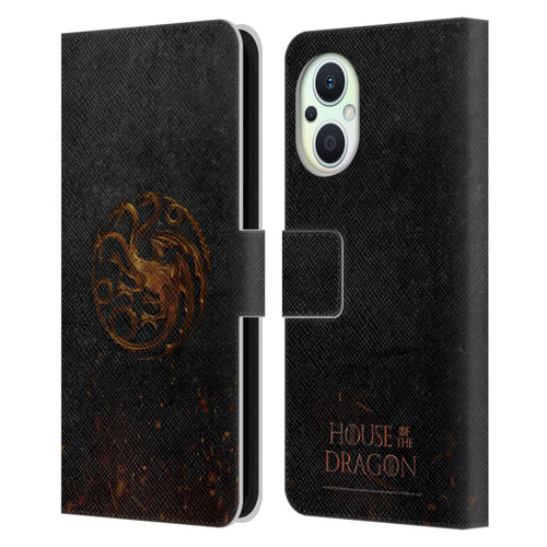 House Of The Dragon: Television Series Graphics Targaryen Emblem Leather Book Wallet Case Cover For OPPO Reno8 Lite