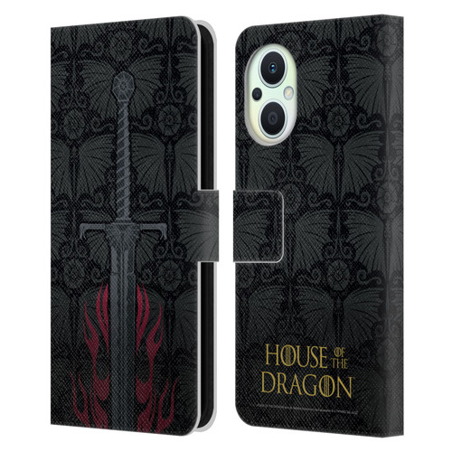 House Of The Dragon: Television Series Graphics Sword Leather Book Wallet Case Cover For OPPO Reno8 Lite