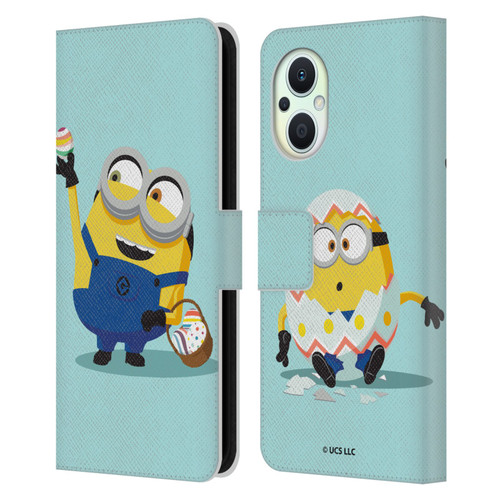 Minions Rise of Gru(2021) Easter 2021 Bob Egg Hunt Leather Book Wallet Case Cover For OPPO Reno8 Lite