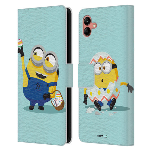 Minions Rise of Gru(2021) Easter 2021 Bob Egg Hunt Leather Book Wallet Case Cover For Samsung Galaxy A04 (2022)